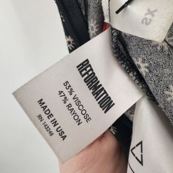 Reformation Ditzy Micro Floral Black Wide Leg Sleeveless Jumpsuit Size XS - Picture 8 of 16